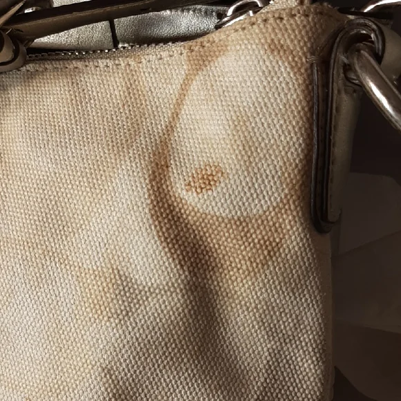 SALE! Coach Kristin Hobo Signature Beige & Silver Sequined Shoulder Bag - Picture 6 of 16